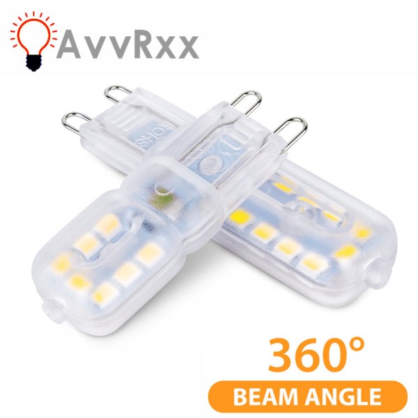 AvvRxx G9 LED 3W 5W 2835 SMD Lampada Corn Light Bulb 220V 240V 14 22 SMD Dimmable LED Lamp Chandelier Replace Halogen