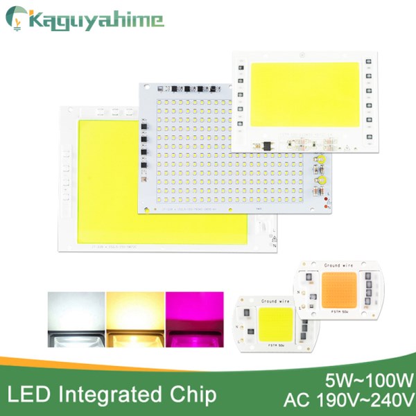 Kaguyahime LED COB Chip 220V 20W 30W 50W 100W DIY Integrated Chip Rectangular Lamp No Need Driver For Spotlight Floodlight Bulb