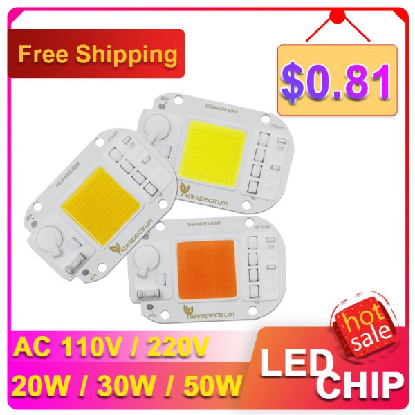 AC COB Module Driverless 220V 230V 240V 20W 30W Flip DOB 50w Led Chip Lamp Beads for Outdoor Flood Lighting Street Lights