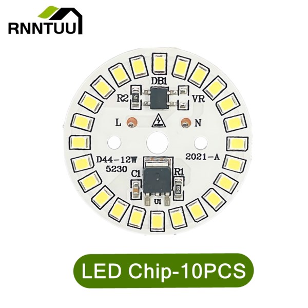 10pcslot LED Chip for Lamp Bulb 3W 5W 7W 9W 12W 15W SMD 2835 Round Light Beads AC 220V Bulb Chip Lighting Spotlight