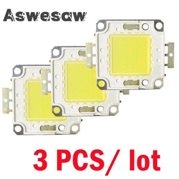 3pcs lot 10W 20W 30W 50W 100W LED Beads Chip 22-24V 30-32V Cold White Warm White DIY for Floodlight Spotlight With Driver