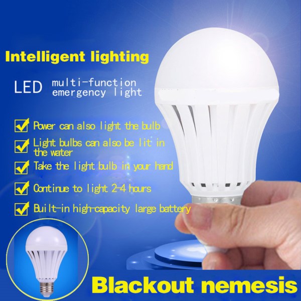 E27 5W 7W 12W 15W Smart Emergency Light LED Bulb 220V Rechargeable For Home Corridor Garage Emergency Lamps Magic LED Light New