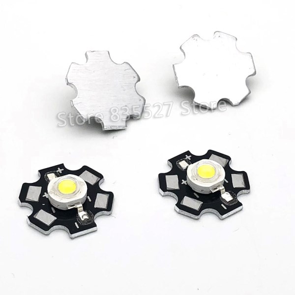 2pcs 3W white LED Heat Sink Aluminum Base Plate PCB Board Substrate 20mm LM Parts Flashlight Bulb Spotlight for DIY lights