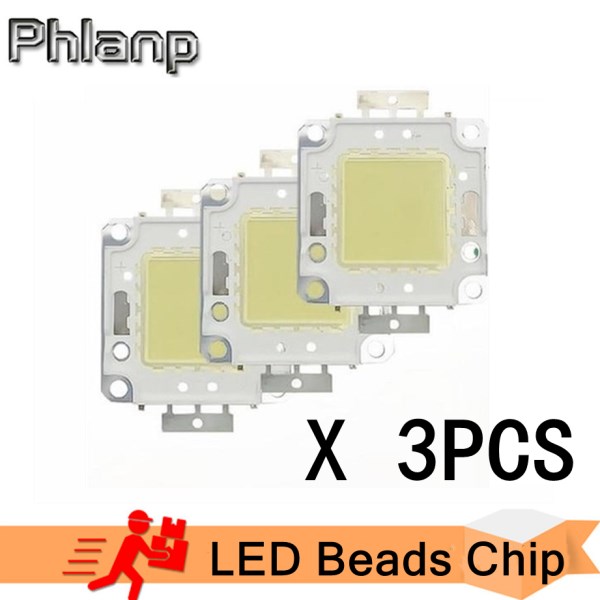 3pcs lot LED Beads Chip 10W 20W 30W 50W 100W LED COB Chip White Warm White High Quality for DIY Flood Light Spotlight
