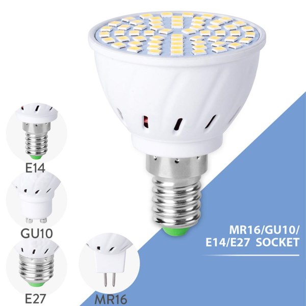 LED spot lamp Bulb 110V 220V 230V E27 GU10 MR16 Spotlight SMD2835 486080 LEDs spot light For kitchen home decor lighting