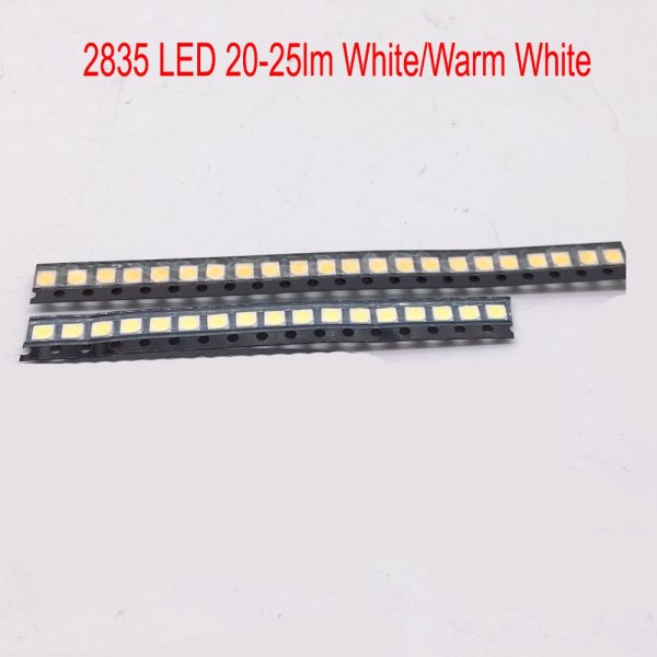 100pcs 0.2W SMD 2835 LED Lamp Bead 20-25lm WhiteWarm White SMD LED Beads LED Chip DC3.0-3.6V for All Kinds of LED Light