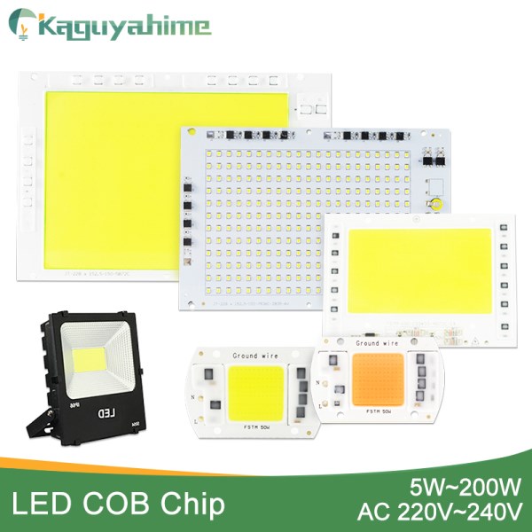 Kaguyahime 5W~100W AC 220V Integrated COB LED Lamp Chip 50W 30W 20W 10W Smart IC Driver High Lumens For DIY Floodlight Spotlight