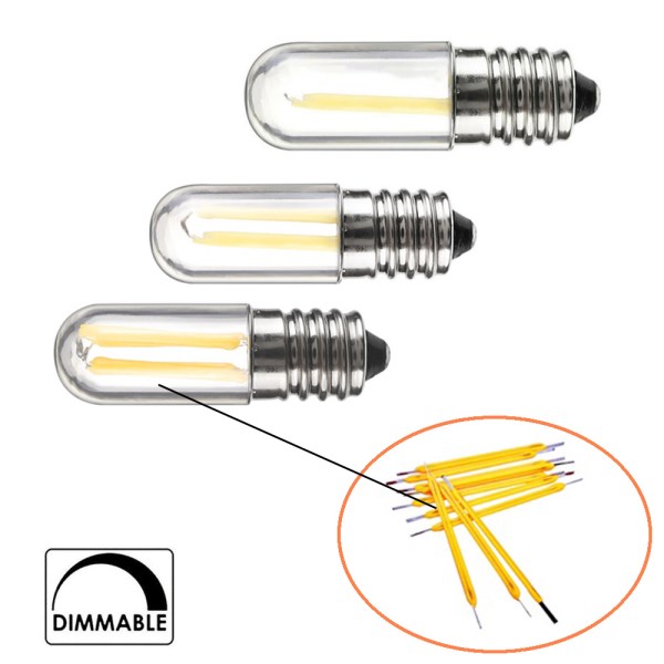 E12 E14 LED Bulb Dimmable 110V 220V Fridge Light 4W Lamp Filament COB Lamp for Chandelier Replace 30W HalogenLamps