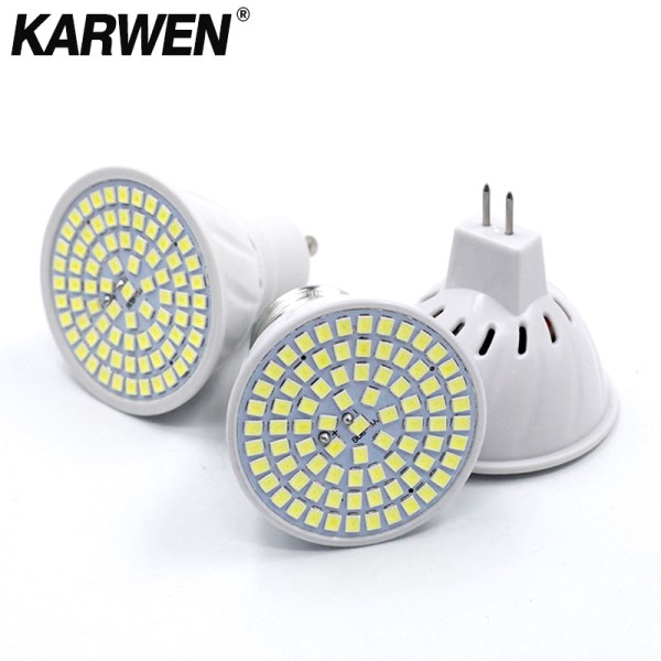 KARWEN Lampada LED Lamp GU10 MR16 E27 E14 Bombillas LED Bulb 220V 240V Spotlight 48 60 80 LED 2835 SMD Lampara Light