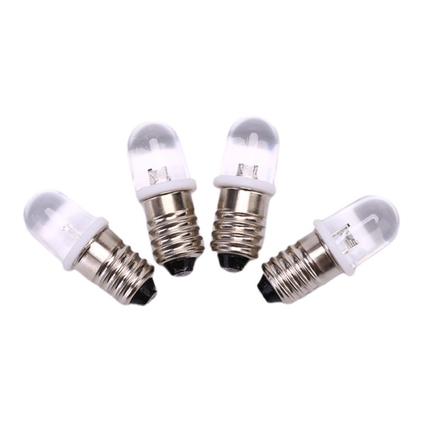 5 Pcslot E10 Led Bulb E10 DC 3V 4.5V Instrument Bulb E10 Indicator Bulb Old Fashioned Flashlight Bulb 2.8cm x 1cm