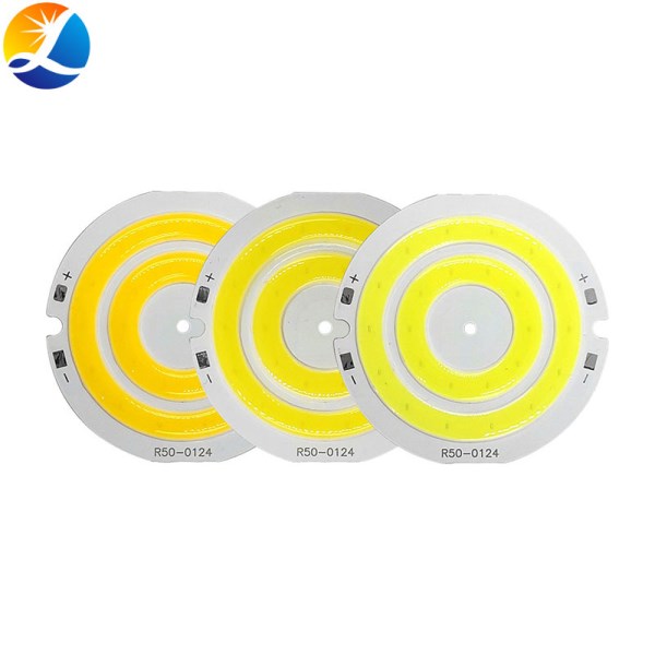 3V LED Light 50mm Diameter Round COB Chip Double Ring LED Lamp 3.7V 5W LED Bulb for DIY Worklights House Decor Lighting