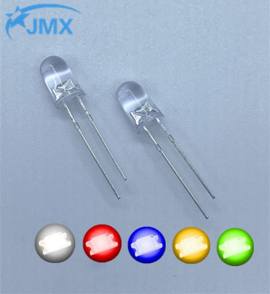 10pcs -100pcs lot Transparent Round 5mm super bright water clear Green Red white Yellow Blue Light LED bulbs emitting diode F5